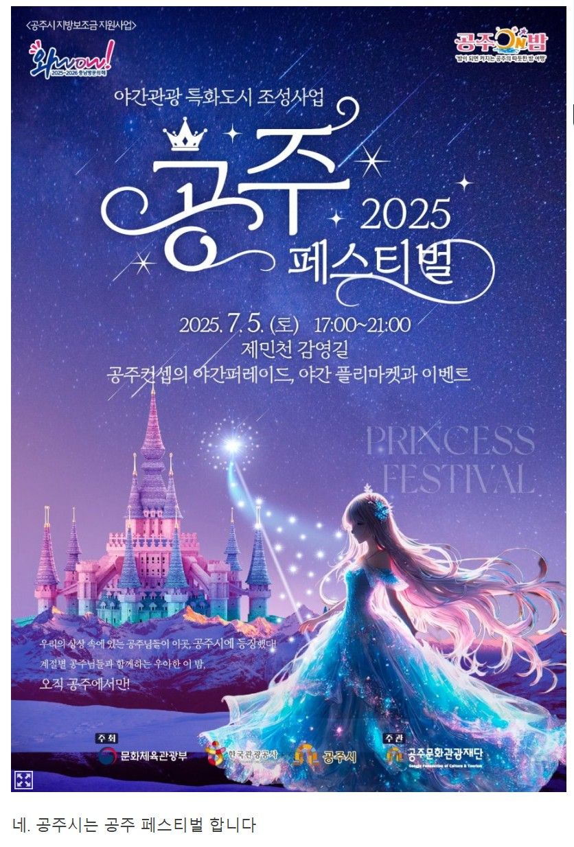김천시라서 김밥축제인거면 공주시는 뭐 공주축제하냐?