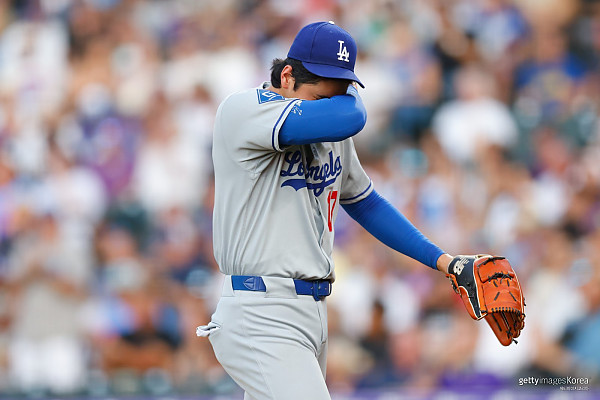 ‘5실점’ 오타니 ‘내 공이 말을 안들어’ [포토]
